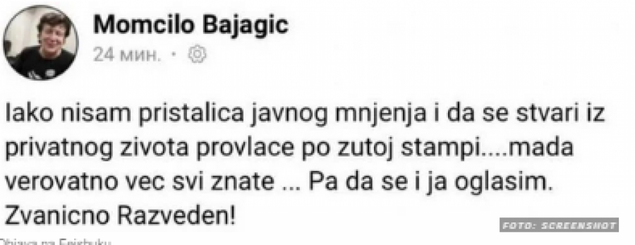 ZVANIČNO SAM RAZVEDEN! Nakon što se saznalo da Bajaga dugo nije sa ženom, oglasio se on (FOTO)