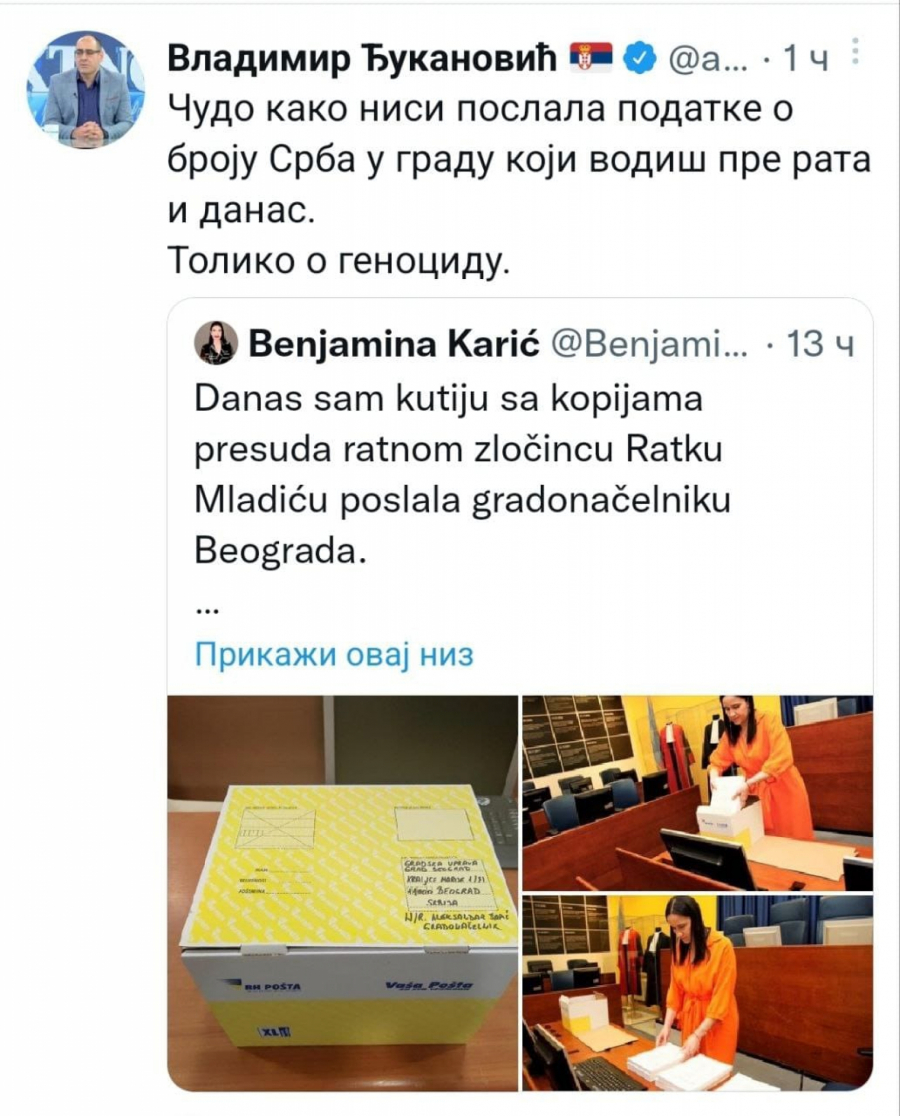 ĐUKANOVIĆ O POTEZU BENJAMINE KARIĆ: 