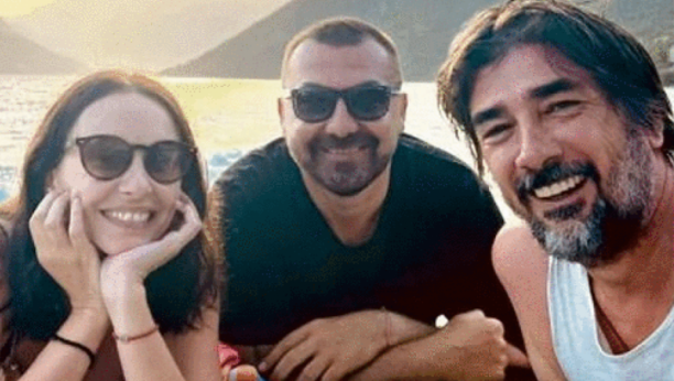 GLUMAČKI PAR UŽIVA U VILI KARIĆA Sloboda Mićalović i Vojin Ćetković se opustili na plaži, a ovaj biznismen im pravi društvo (FOTO)