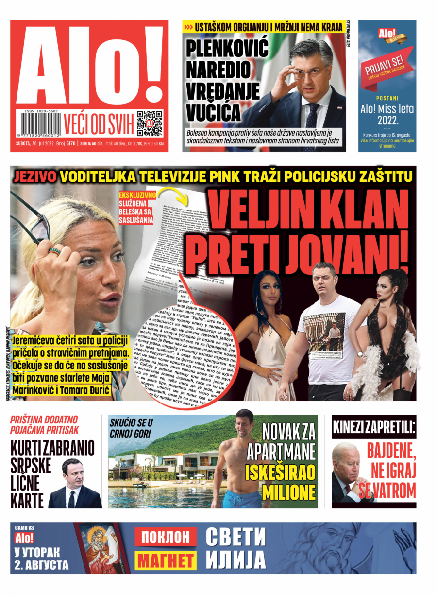 VELJIN KLAN PRETI JOVANI Voditeljka Тelevizije Pink potražila policijsku zaštitu