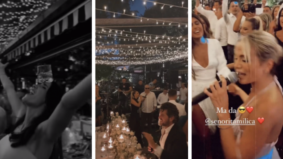 JELISAVETA IGRA SA ČAŠOM NA GLAVI Poznati u elementu na venčanju košarkaša Nemanje Nedovića