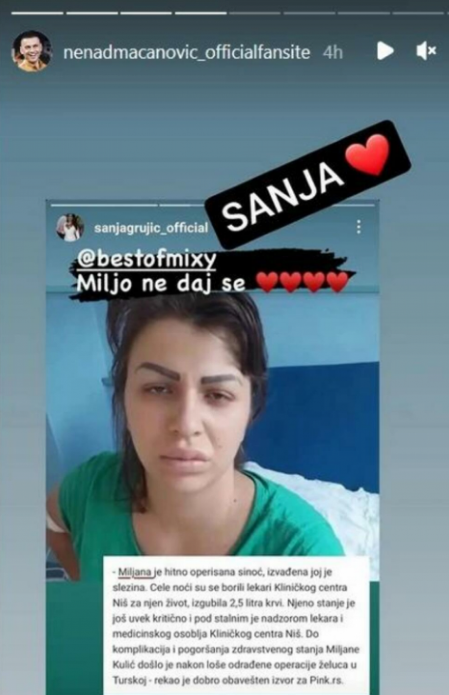 BIVŠI ZADRUGARI PRUŽILI PODRŠKU MILJANI Dok se Kulićeva bori za život, oni se javno oglasili: Drži se, jaka si, volim te