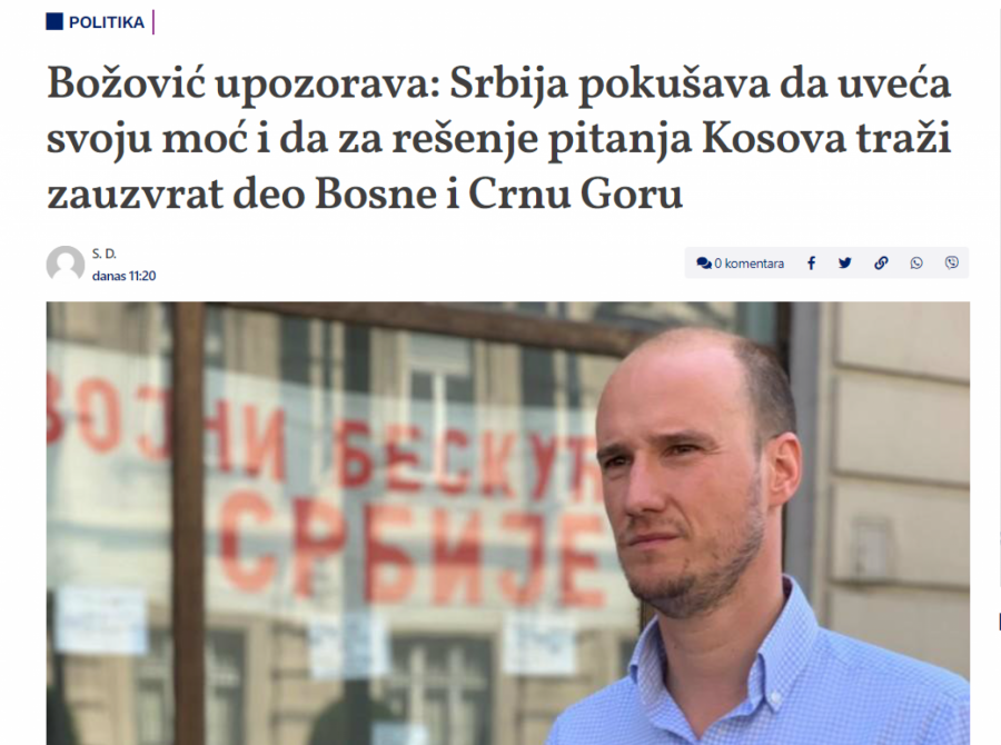 BALKANSKI ŠPIJUN Balša Božović u paranoji: Vučić pripremio invaziju na Ukrajinu, sprema još jedan rat, deliće plen sa Hrvatima i Albancima!