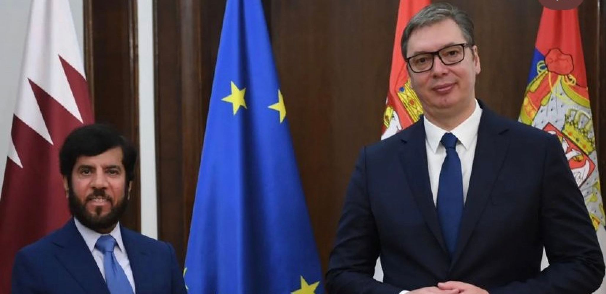 POSTOJI OBOSTRANI INTERES ZA UNAPREĐENJE SARADNJE Prijateljski razgovor Vučića i ambasadora Katara (FOTO)