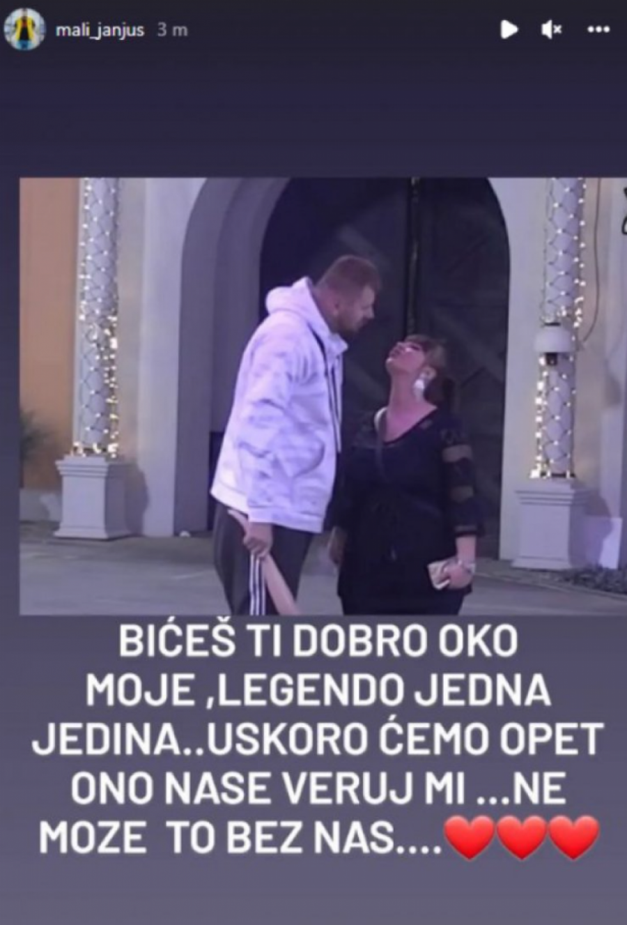 BIĆEŠ DOBRO, OKO MOJE Marko Janjušević Janjuš uputio potresne reči Miljani Kulić (FOTO)