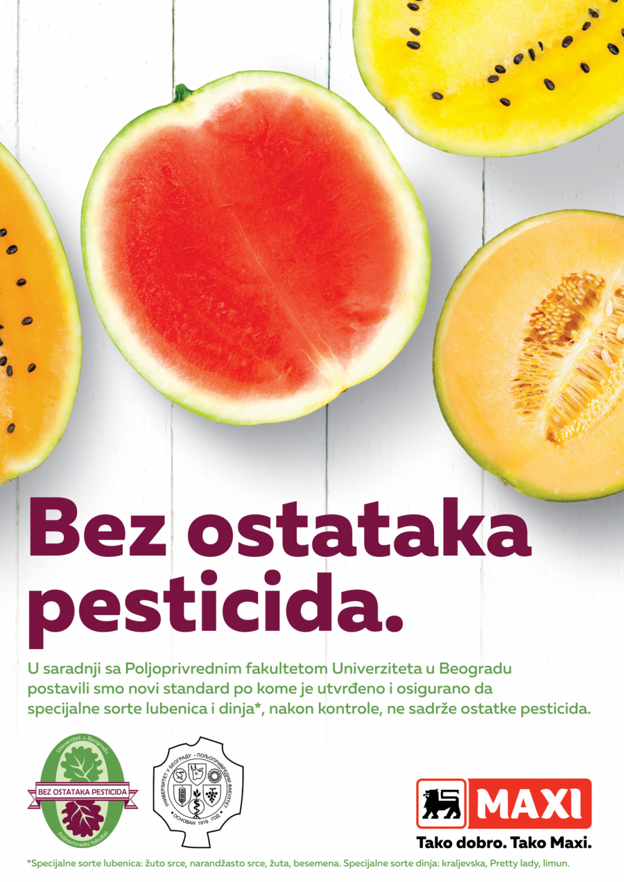 Voće bez ostataka pesticida u Maxi supermarketima