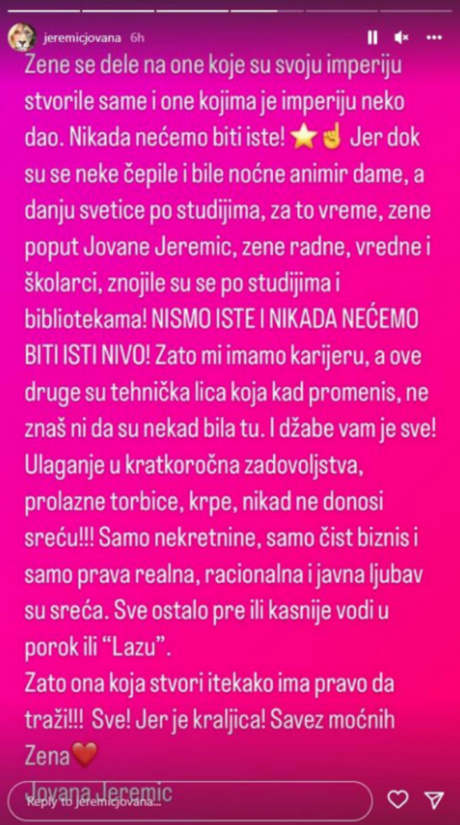 TAMARA ĐURIĆ NIKAD NIŽE SPUSTILA JOVANU JEREMIĆ: Ona može da se poredi sa Vendi, šta ona traži kad ni pre braka nije imala ništa