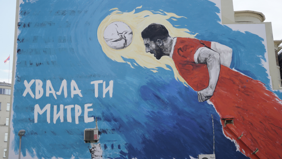 MITROGOL JE TO ZASLUŽIO Srpski napadač dobio veličanstven mural u Beogradu (FOTO)