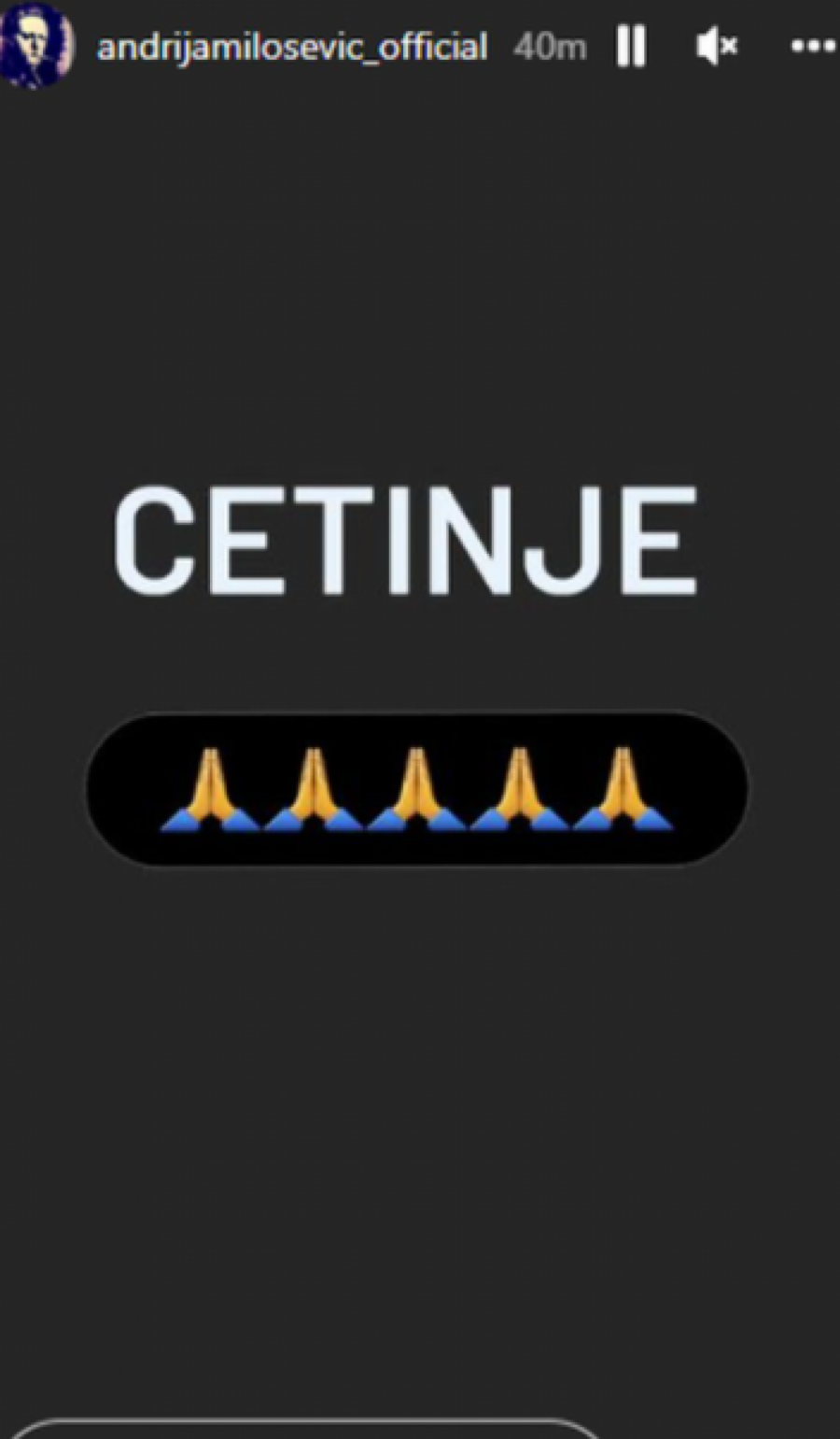 TUGA! Andrija Milošević se oglasio nakon stravičnog masakra na Cetinju