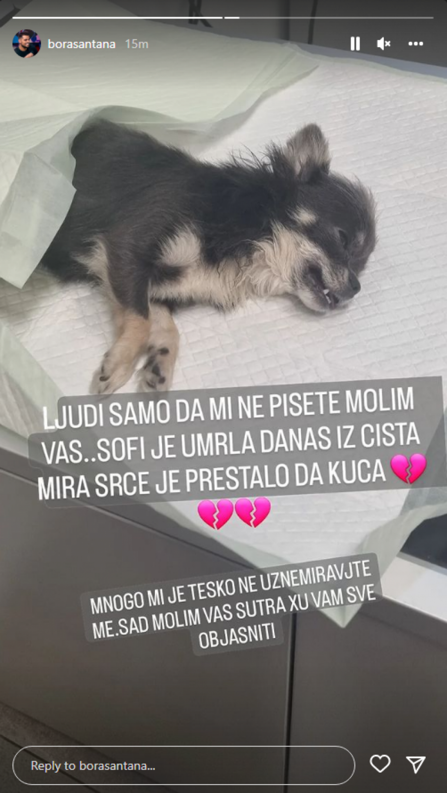 TUGA U DOMU BIVŠEG ZADRUGARA Sačekale ga loše vesti, oprostio se potresnim rečima: Voleo sam te kao nikoga do sada