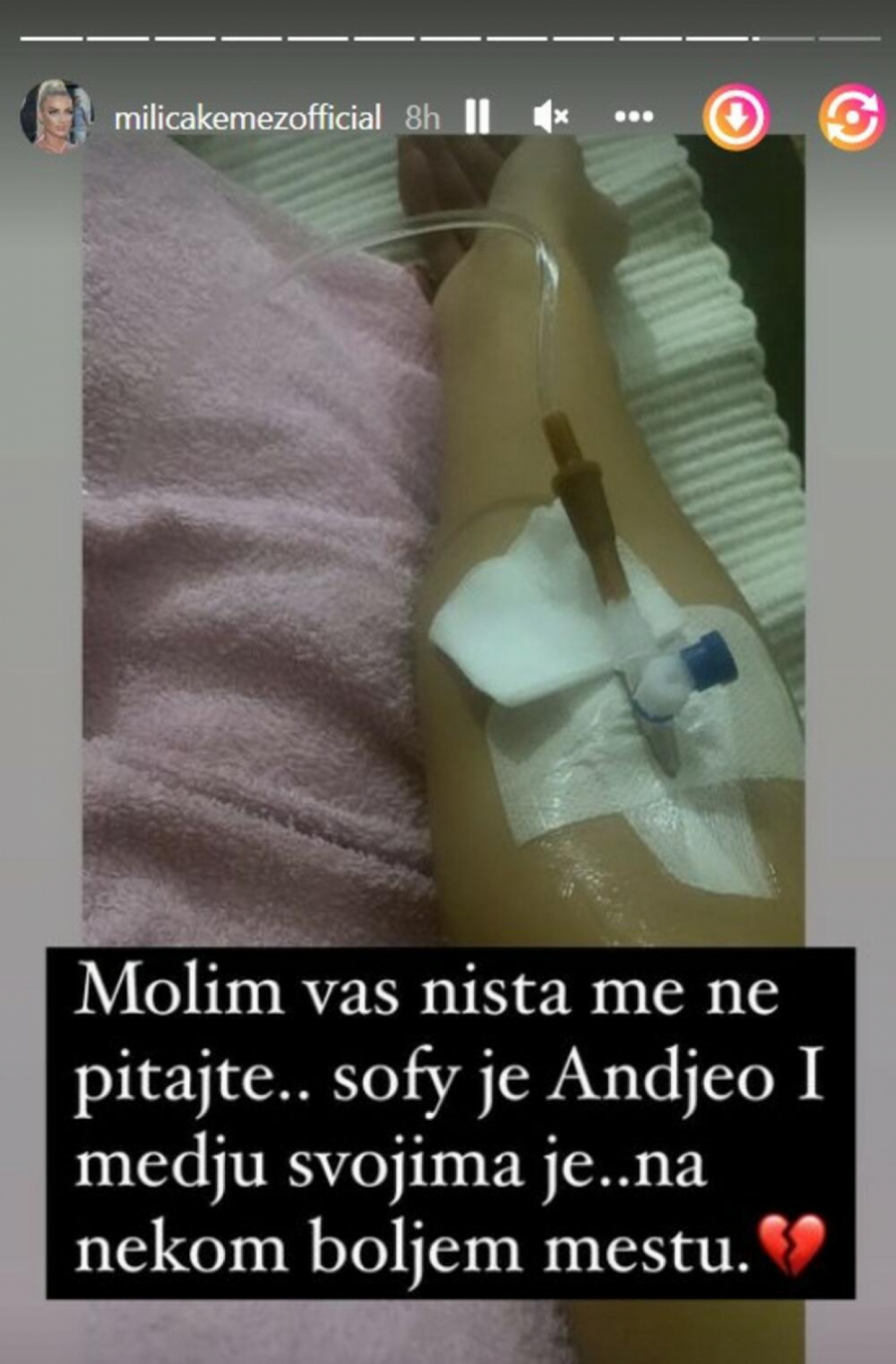MILICA KEMEZ ZAVRŠILA NA INFUZIJI Zadrugarku zadesila tragedija, ne može da se oporavi nakon teškog gubitka (FOTO)