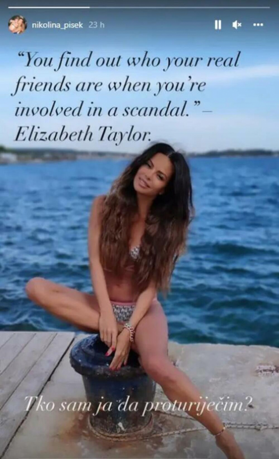 SKANDAL POKAŽE PRAVE PRIJATELJE Nikolina Pišek se skinula i pozirala, a svima je za oko zapala moćna poruka koju je napisala (FOTO)
