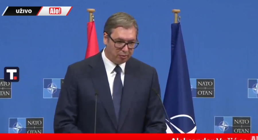 OBRAĆANJE VUČIĆA I STOLTENBERGA U BRISELU 