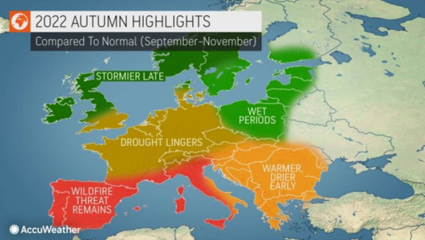 KATASTROFA NA POMOLU Objavljena velika jesenja vremenska prognoza za celu Evropu