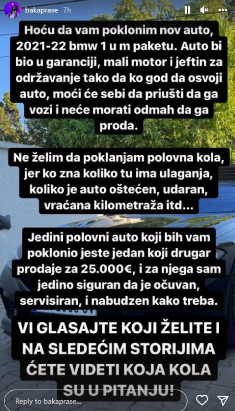 BAKA PRASE POKLANJA AUTO VREDAN 30.000 EVRA! Šok odluka kontroverznog Jutjubera, menja se nakon svih skandala i haosa (FOTO)