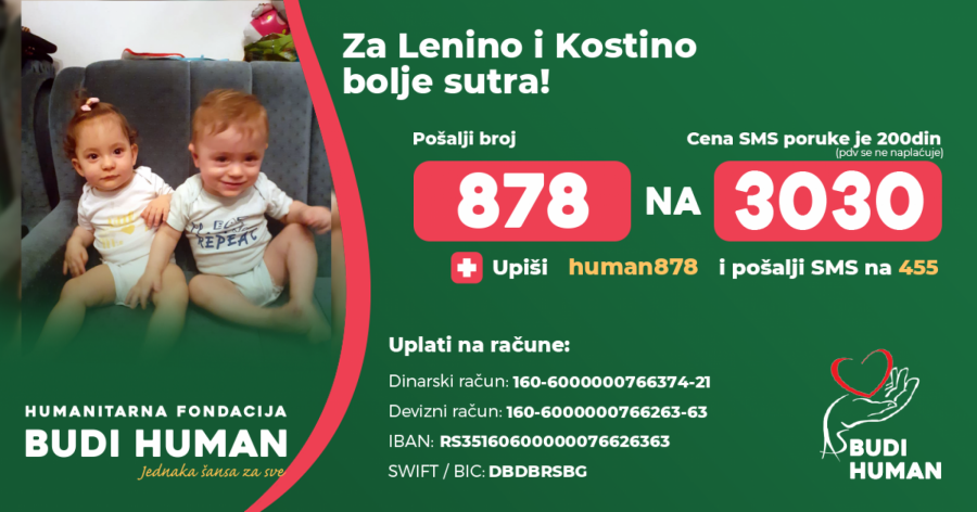 BUDIMO HUMANI Pomozimo Leni i Kosti, ovo je njihova jedina šansa!