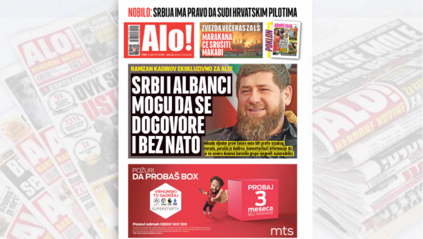 RAMZAN KADIROV EKSKLUZIVNO ZA ALO! Rešite spor s Albancima, ne treba vam NATO