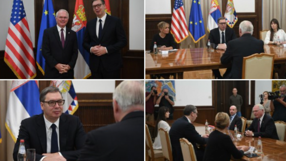 KONKRETAN I SADRŽAJAN RAZGOVOR Predsednik Vučić se sastao sa američkim ambasadorom (FOTO)