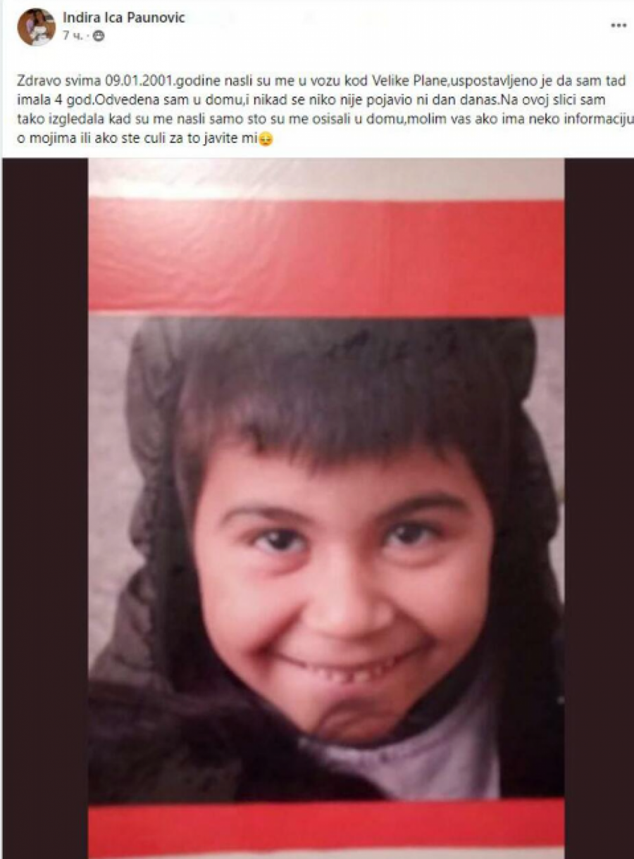 ŠOKANTNA OBJAVA INDIRE IZ KRAGUJEVCA: Našli su me sa 4 godine u vozu kod Velike Plane i niko nije došao po mene, molim vas...