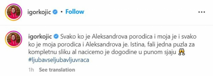 NOVA PROVOKACIJA IGORA KOJIĆA Kebin naslednik se ne zaustavlja, objavio novu fotografiju i ovim potezom i porukom direktno prozvao Severinu