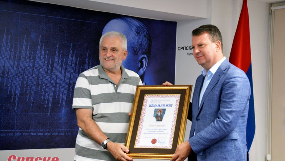 Igoru Miroviću dodeljena najprestižnija nagrada Udruženja književnika Crne Gore – „Nemanjin žig“