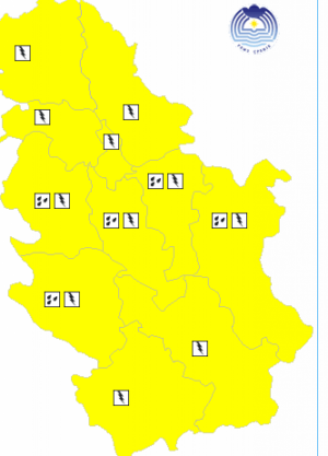 NA SNAZI ŽUTI METEOALARM Očekuju nas pljuskovi sa grmljavinom, ovim delovima zemlje prete vremenske nepogode