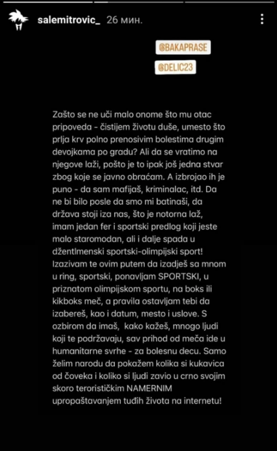 JAVNO OBRAĆANJE SINA ŽELJKA MITROVIĆA BAKI PRASETU! Aleksandar prvi put progovorio o stravičnoj nesreći i izazvao Jutjubera da uradi ovo