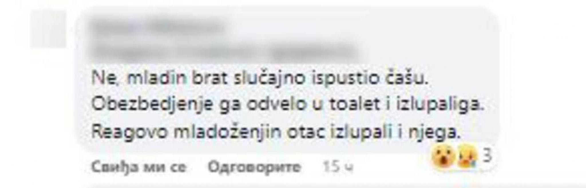 OGLASILA SE MLADA SA HOROR-SVADBE U MIONICI 