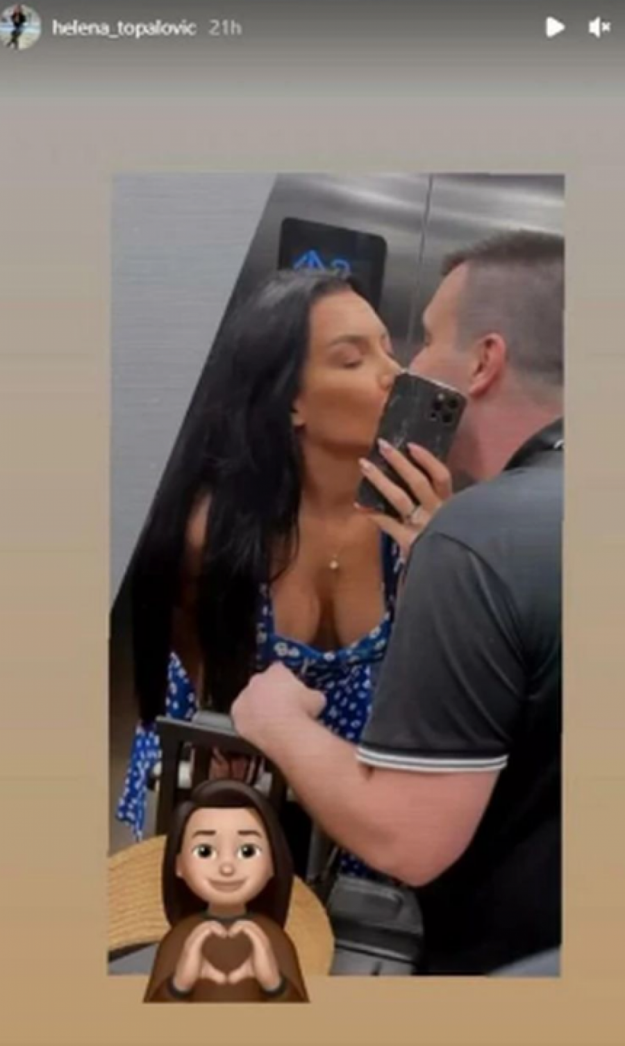 VELIKO SLAVLJE Helena Topalović objavila fotku na kojoj strasno ljubi supruga, i najavila ovo (FOTO)