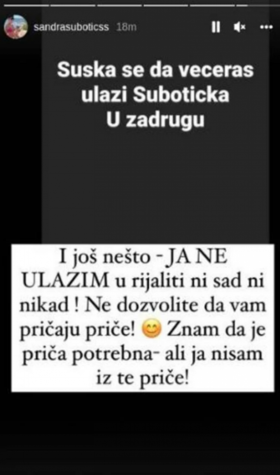 NEMOJTE TO DA DOZVOLITE Jaka poruka Aleksandre Subotić nakon što je Maja ušla u Zadrugu 6 i otkrila skandalozne stvari o njima (FOTO)
