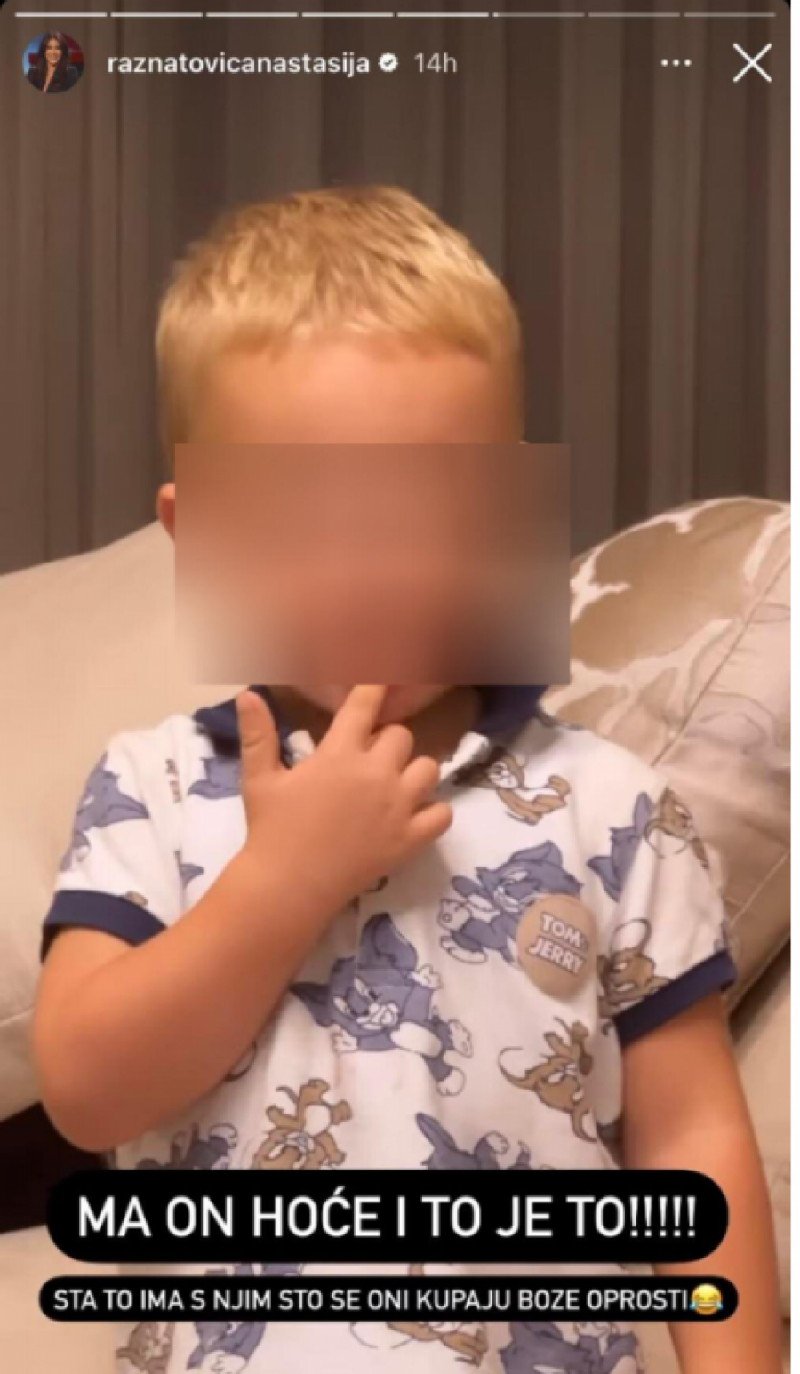 ANASTASIJA OBJAVILA SNIMAK MALOG ŽELJKA Imao je poseban zahtev dok ga je tetka čuvala, mali Ražnatović nasmejao sve (FOTO)