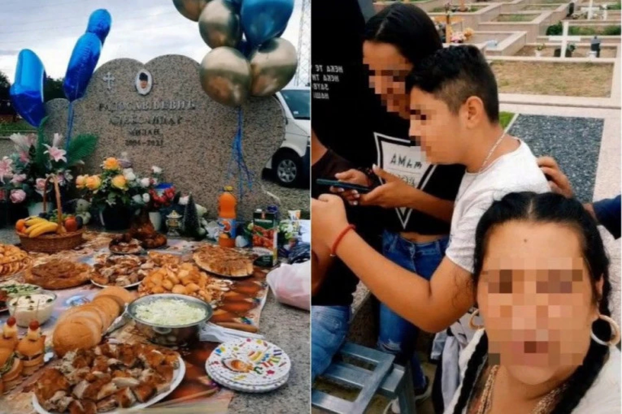 BIZARNOST ILI OBIČAJ Romi pokojniku proslavili punoletstvo -  Baloni na spomeniku, švedski sto na grobu