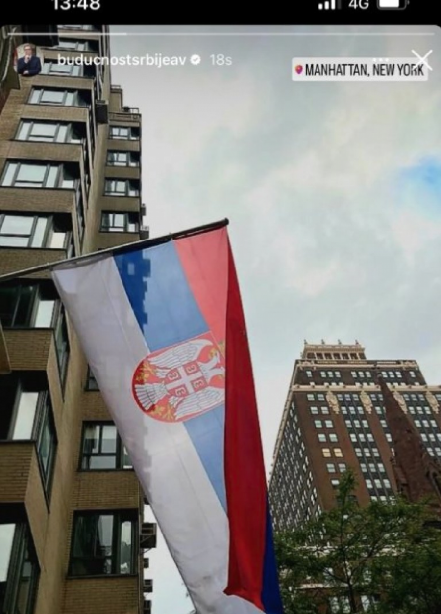 ZAVIJORILA SE SRPSKA ZASTAVA, POGAČA I SO U NJUJORKU Predsednik Vućić objavio sliku iz Amerike (FOTO)