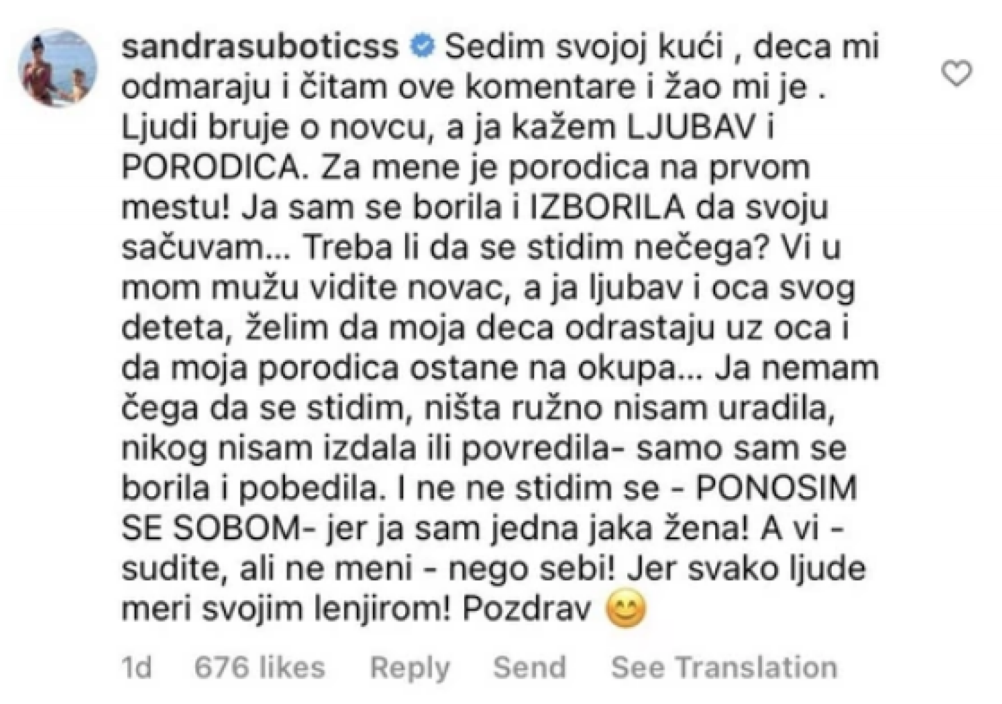 SVI KOJI ME NAPADAJU SUDITE SEBI Subotićka priznala zašto je oprostila prevaru mužu