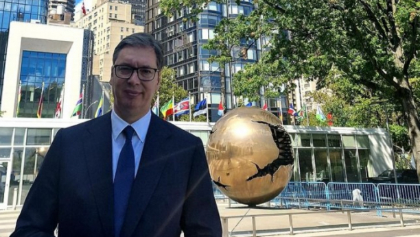 VUČIĆEV GOVOR ĆE DANAS ČUTI CEO SVET Predsednik se obraća na Generalnoj debati svetskih lidera u Njujorku
