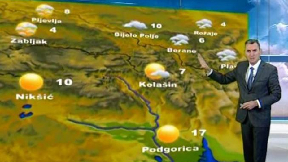 HIT NA CRNOGORSKOJ TELEVIZIJI Gledaoci u čudu gledali prognozu, ovu vremensku promenu niko nije očekivao
