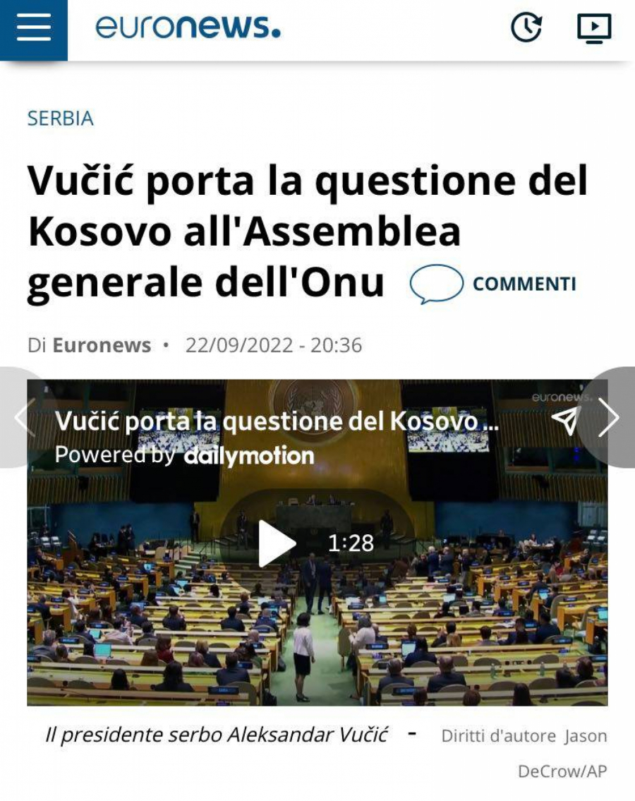 SVETSKA TEMA Italijanski mediji s pažnjom pratili Vučićevo obraćanje (FOTO)