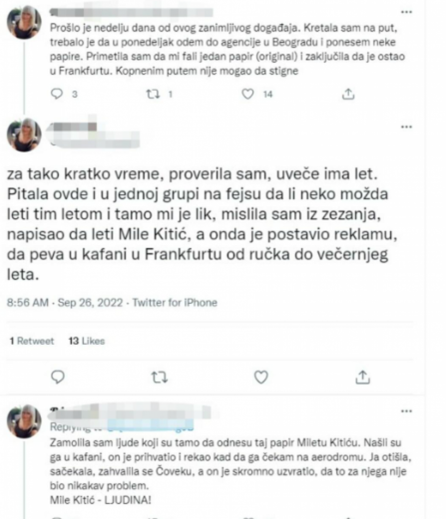 MILE KITIĆ ISPAO PRAVI DŽEK Oglasila se devojka kojoj je pevač pomogao, pa ispričala šta se desilo: On je ljudina! (FOTO)