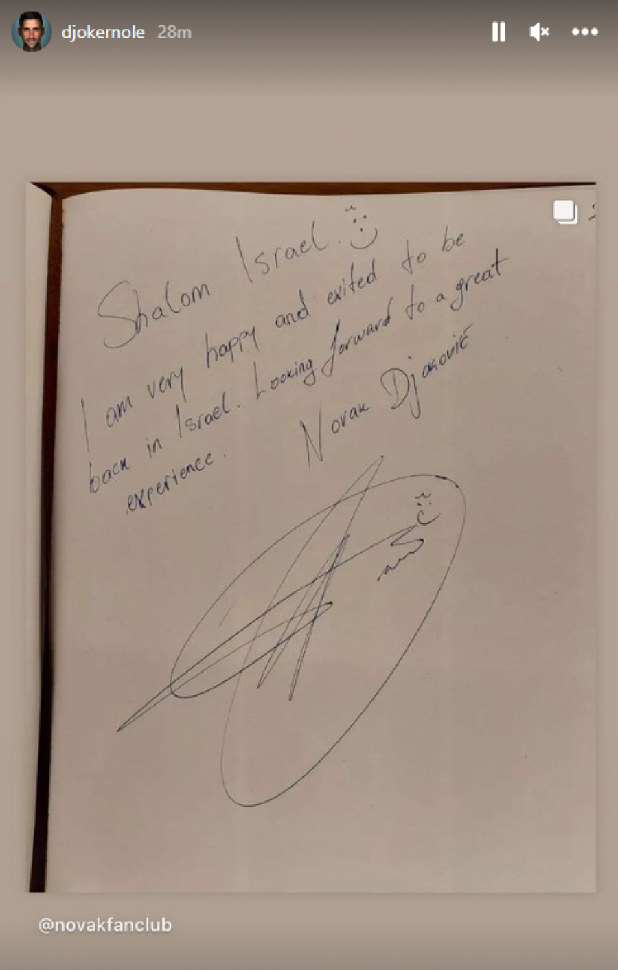 NOLE STIGAO U IZRAEL Đoković došao u Tel Aviv gde će igrati na ATP turniru, pa poručio domaćinima ovo (FOTO)