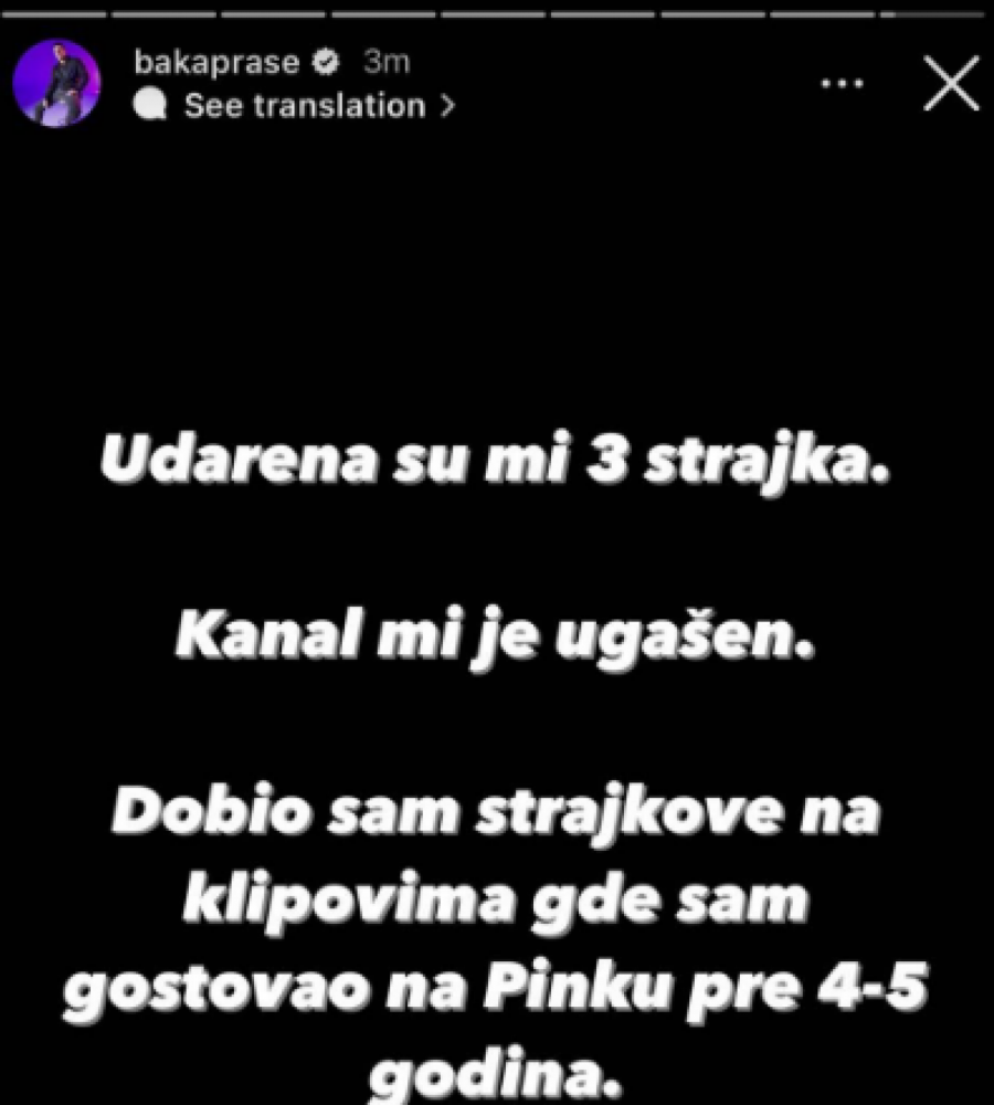 OTKRIVENI PRAVI RAZLOZI GAŠENJA KANALA BAKE PRASETA Jutjuber se oglasio i sve priznao (FOTO)