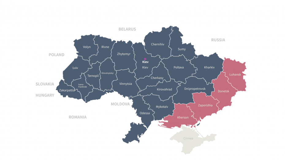 PUTIN STAVIO POTPIS Ovo su 4 ukrajinske oblasti koje je pripojio Rusiji (MAPA)