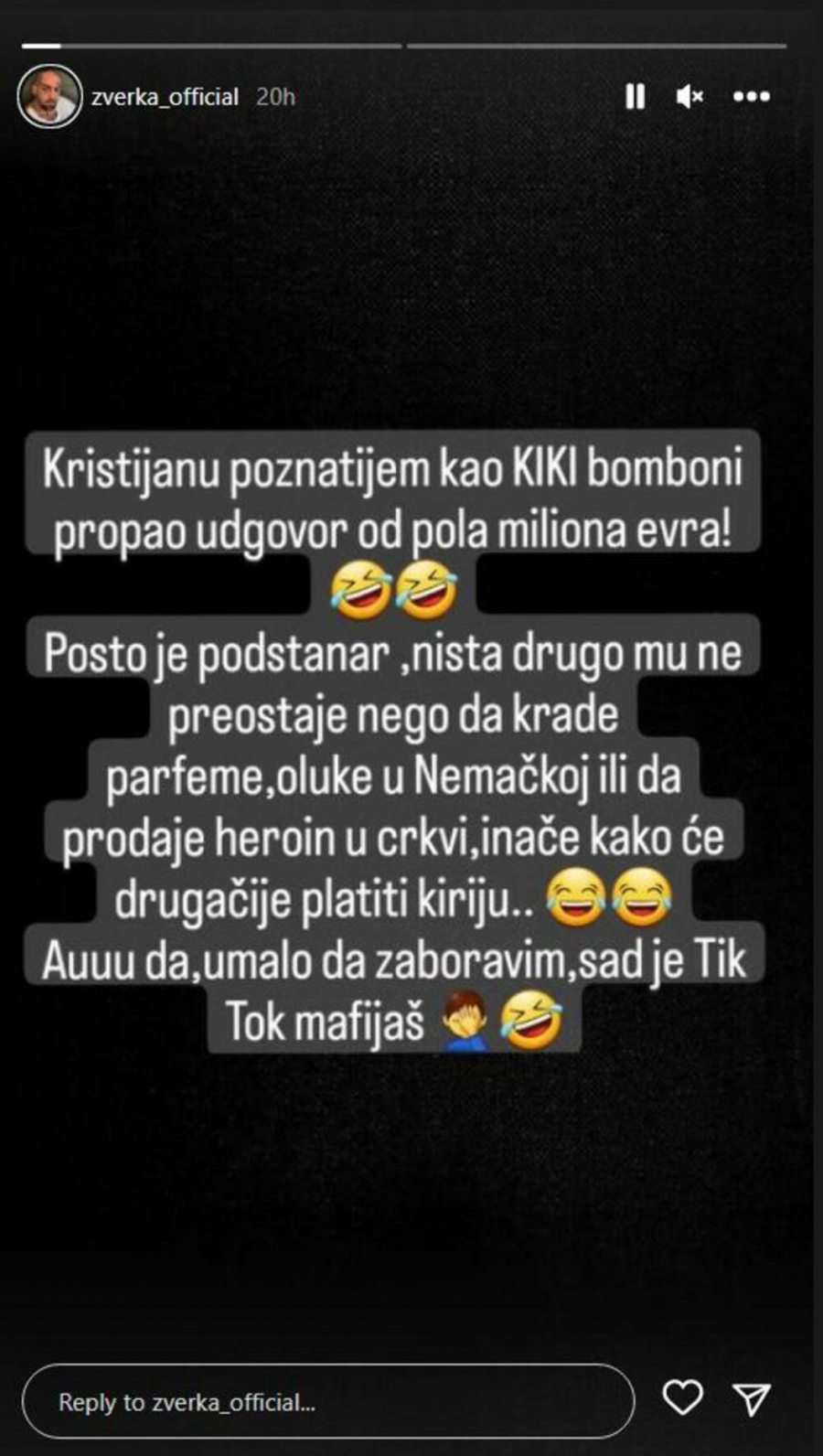 PROPAO UGOVOR OD POLA MILIONA EVRA Kristijan nema od čega da plati kiriju,  cimer izneo šok optužbe