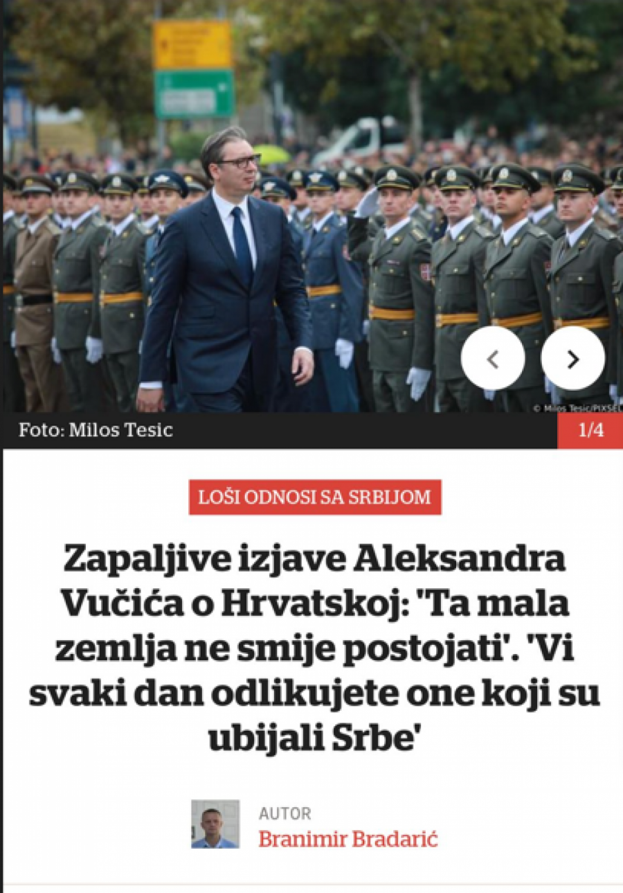 USTAŠKI PATOLOŠKI LAŽOVI Izvrnuli reči predsednika Vučića, ne mogu da podnesu istinu! (FOTO)