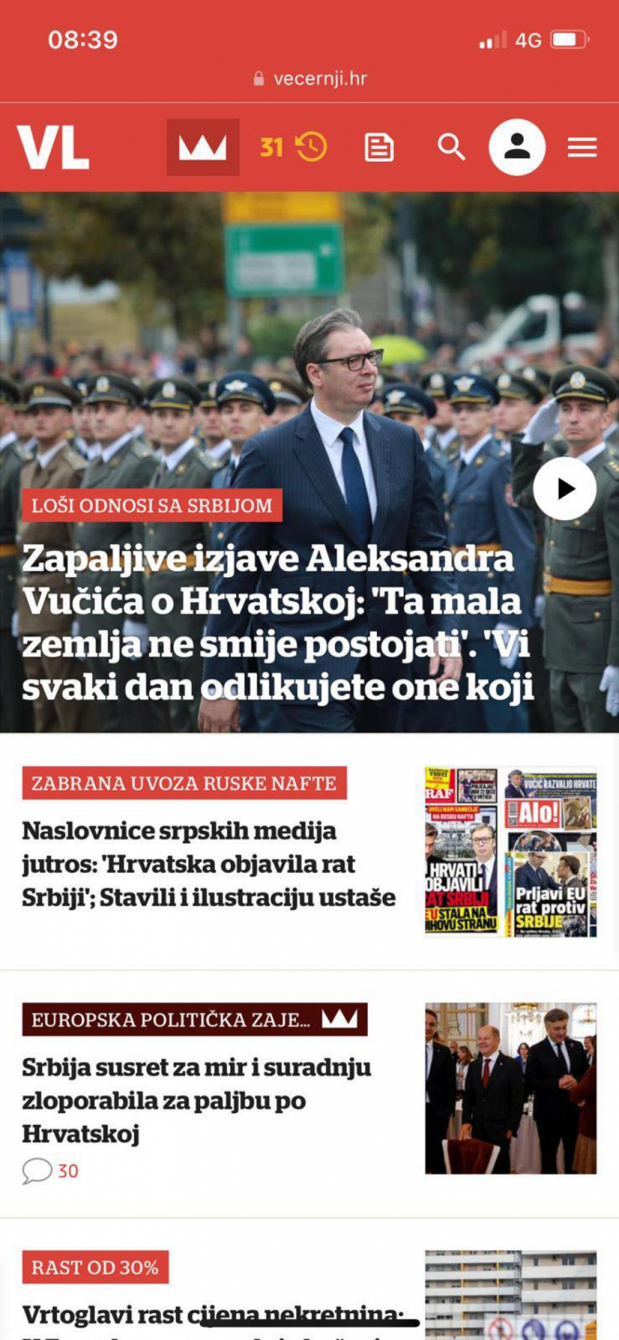 KOLIKA JE OPSEDNUTOST USTAŠE PLENKOVIĆA? Tri najvažnije vesti na njihovom portalu nisu o ustaškom režimu lepe njihove, već samo o Vučiću! (FOTO)