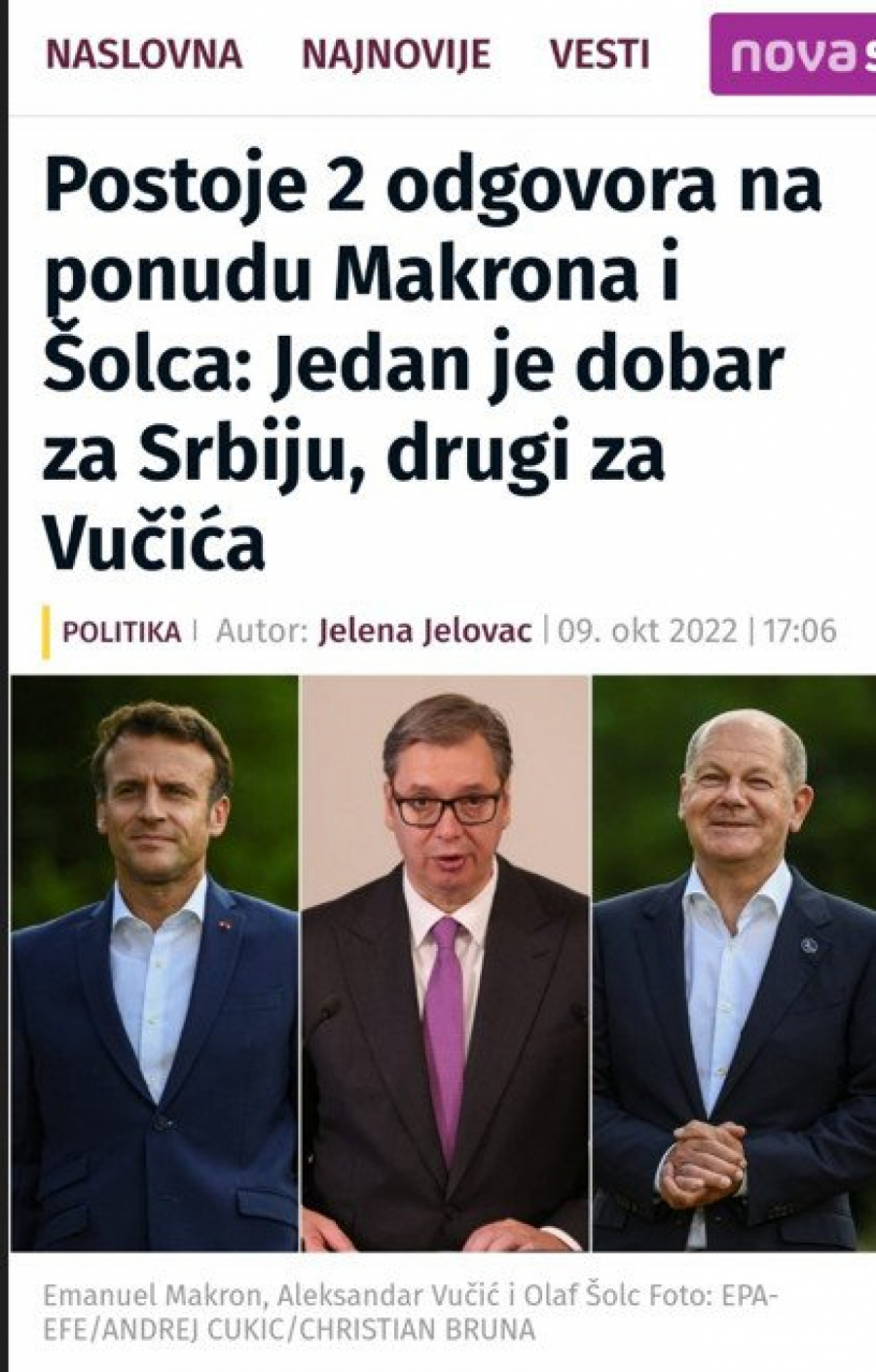 KRENULI NAPADI NA VUČIĆA JER NE PUŠTA KOSOVO U UN Jakšić: Veoma sam razočaran time sto je odbio predlog Makrona i Šolca