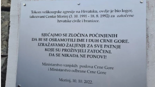"ZA PLOČU U MORINJU KRIV PREDSEDNIK OPŠTINE KOTOR" Oglasili se borci ratova 1990. Crne Gore