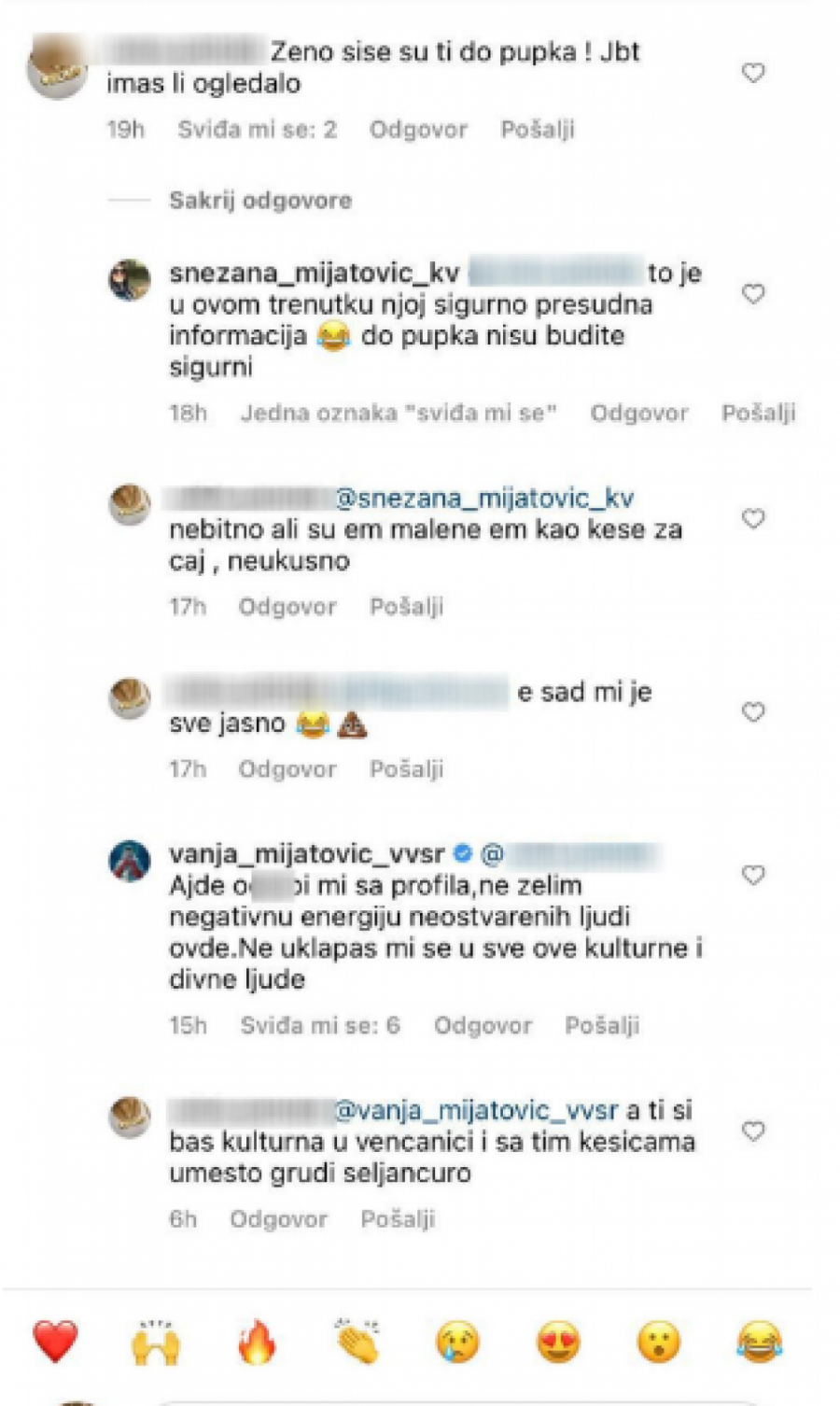 HAOS! Vanja Mijatović na meti brutalnih komentara, pevačica im žestoko odbrusila (FOTO)