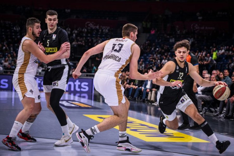 STUDENTI OPASNO NAMUČILI CRNO-BELE Partizan zabrinuo navijače na trenutak, mučio se protiv Studentskog centra, ali u poslednjoj deonici slomio otpor Podgoričana