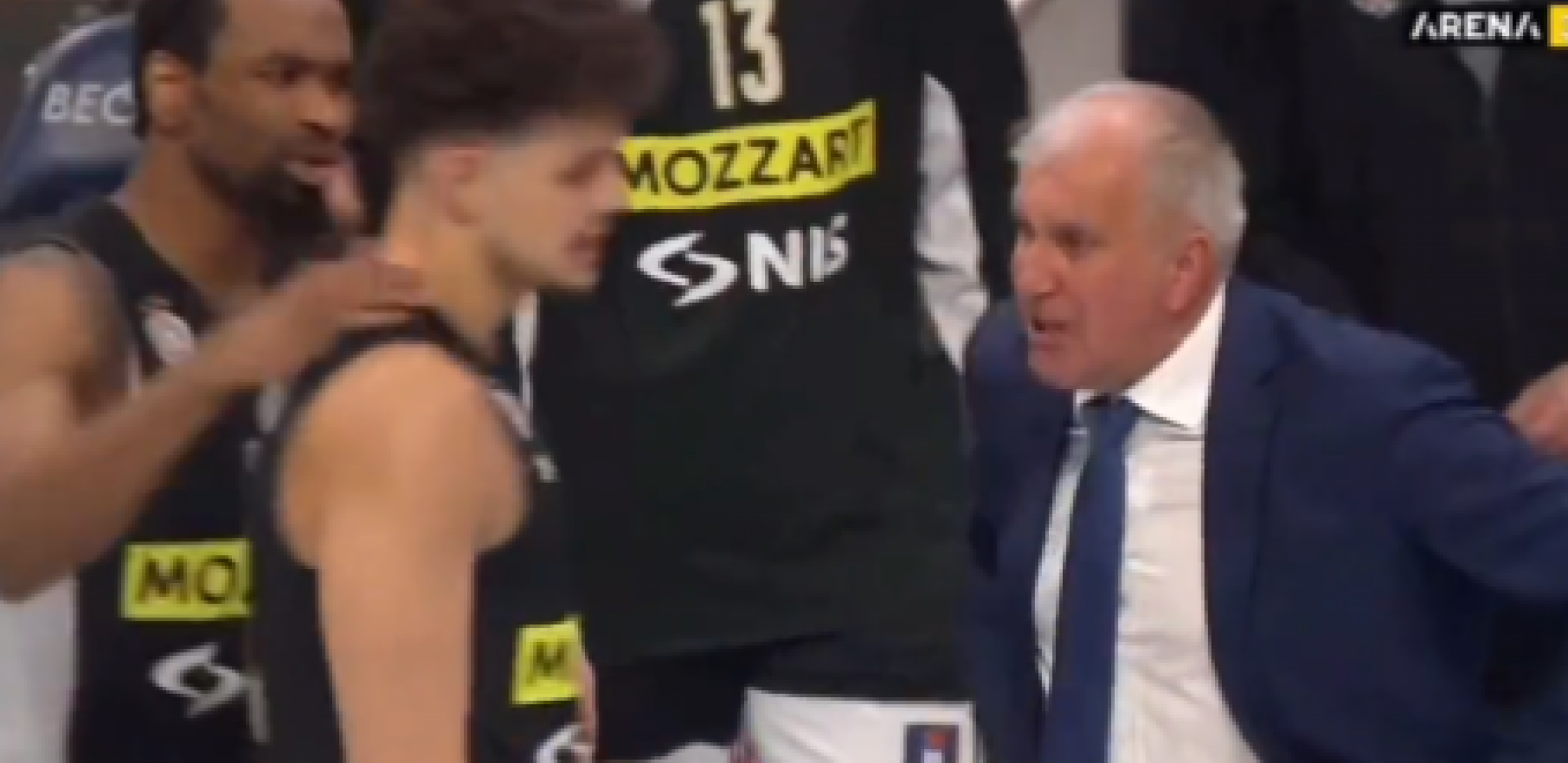 OBRADOVIĆ POBESNEO Potez srpskog košarkaša naljutio trenera Partizana, odmah mu je očitao lekciju (VIDEO)