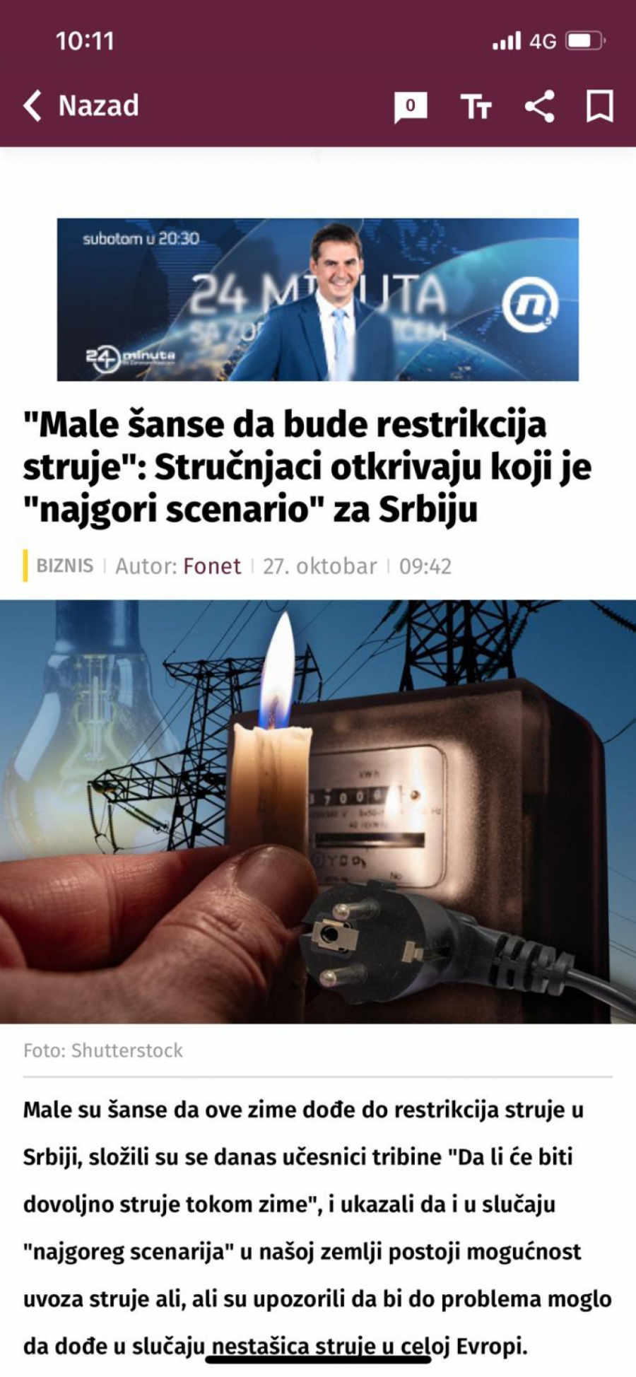 IMA STRUJE, NEMA STRUJE? Lažljivi tajkunski mediji mesecima plašili narod, pa priznali da neće biti restrikcija! (FOTO)